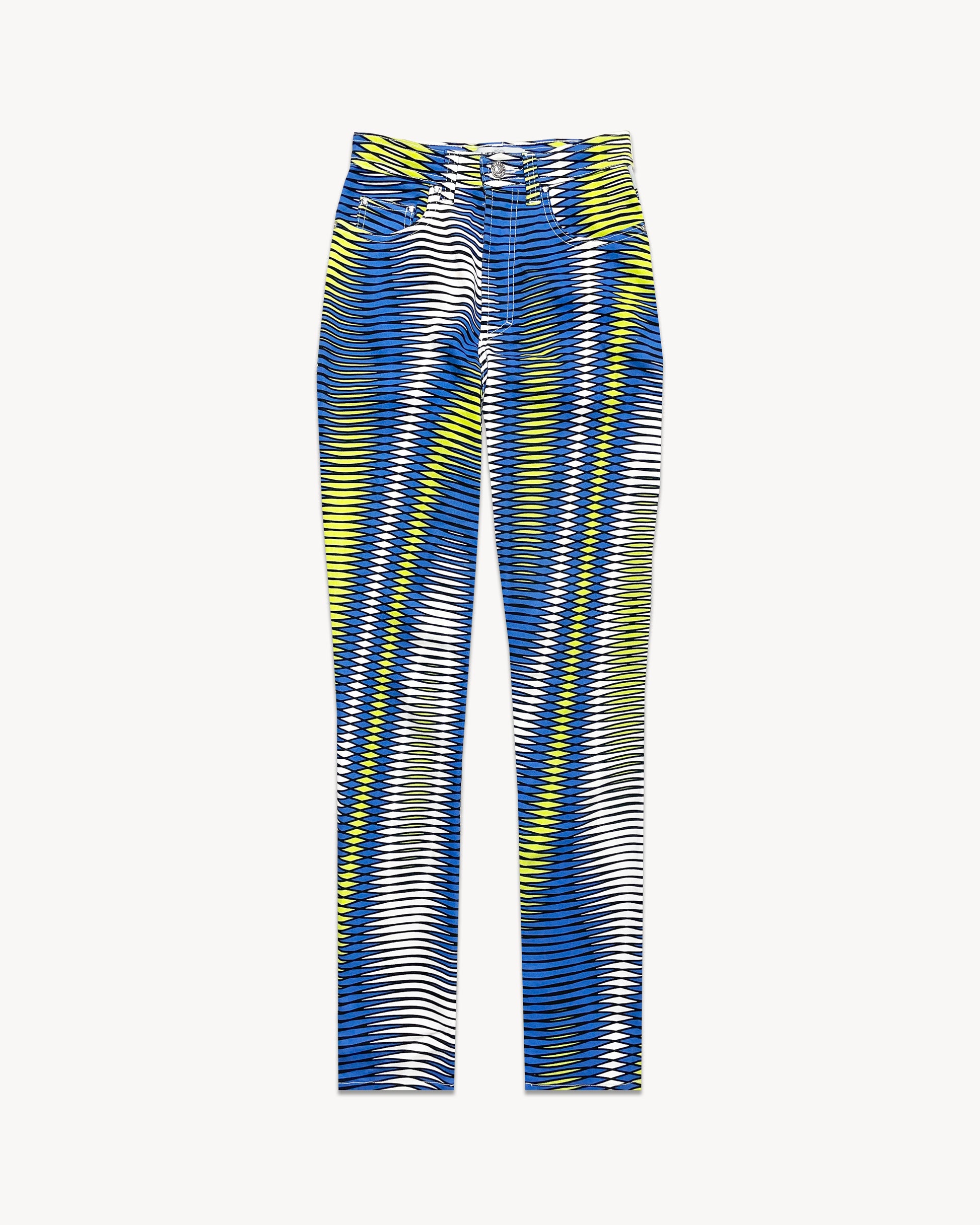 Rare early-2000s Versace Jeans Couture high-waist trousers with geometric print
