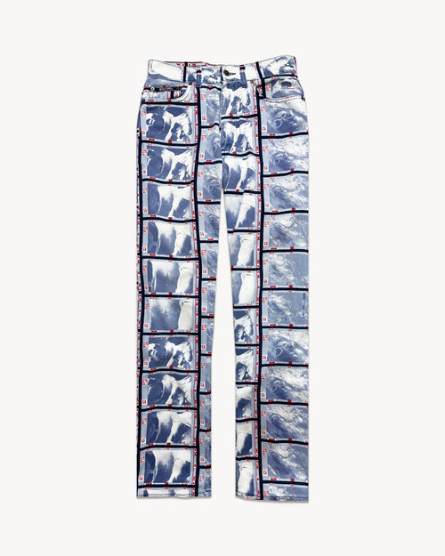 Vintage 1990s Moschino Moving Image Jeans Blue